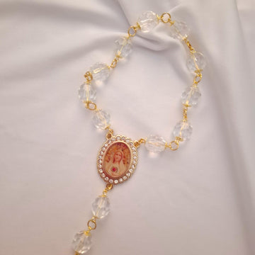 Dezena de Noiva em Cristal Nossa Senhora de Fátima Ateliê Fernanda Cristina